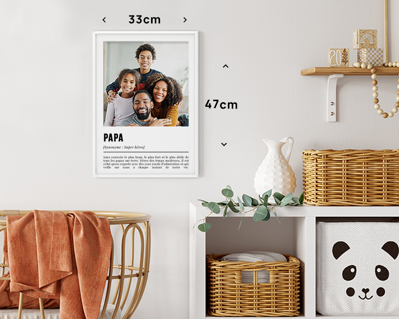 Affiche personnalisée Définition avec photo - Papa