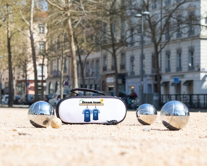 Sacoche de Pétanque personnalisable avec option Triplette de boules de pétanque - Dream Team de Papa
