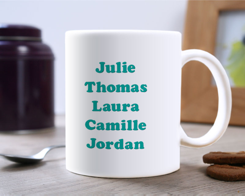 Mug personnalisé - Coeur Famille
