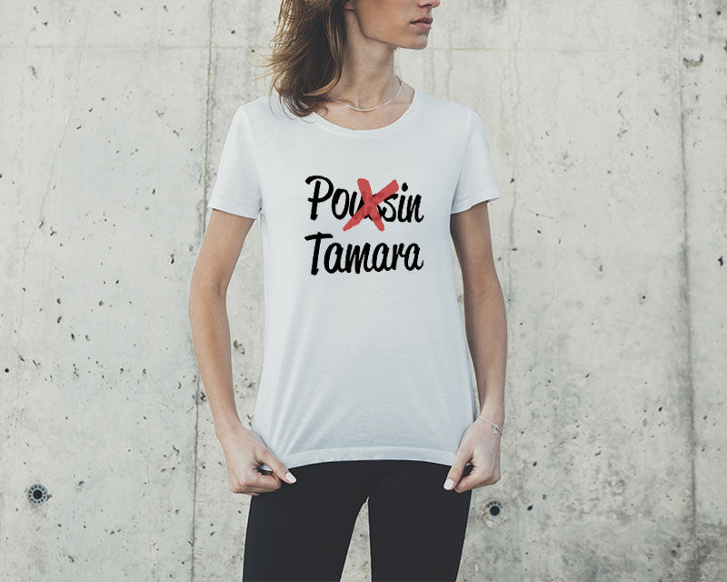T-shirt blanc Femme - Respecte mon Prénom