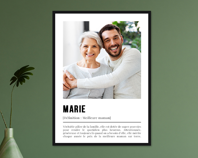 Affiche Définition avec photo - Maman