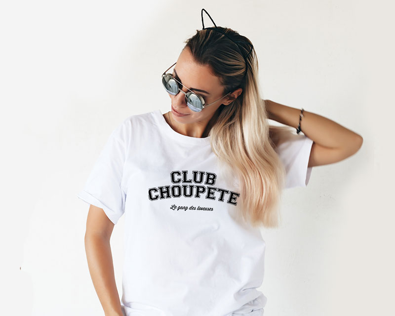 T-shirt blanc femme Club