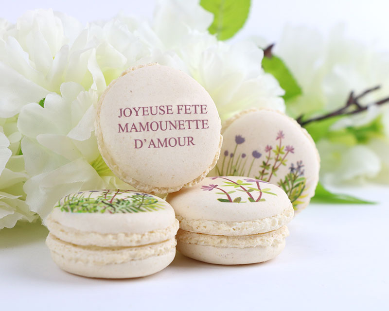 Macarons Personnalisables - Collection Fleurie