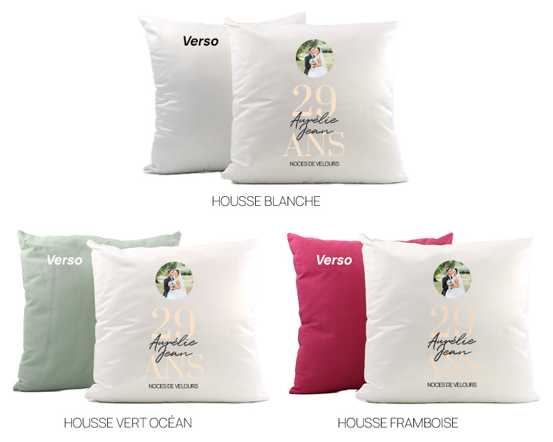 Coussin personnalisé - Anniversaire de Mariage