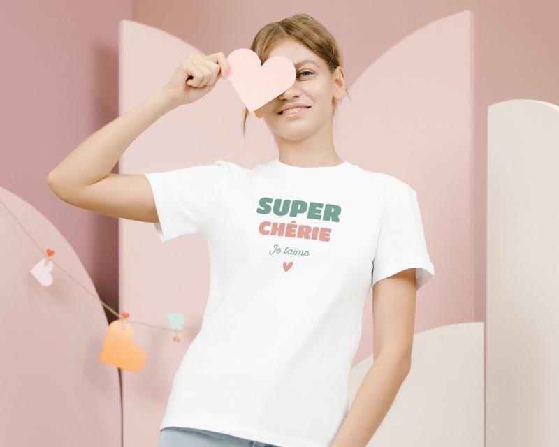T-shirt femme personnalisé - Super Chérie