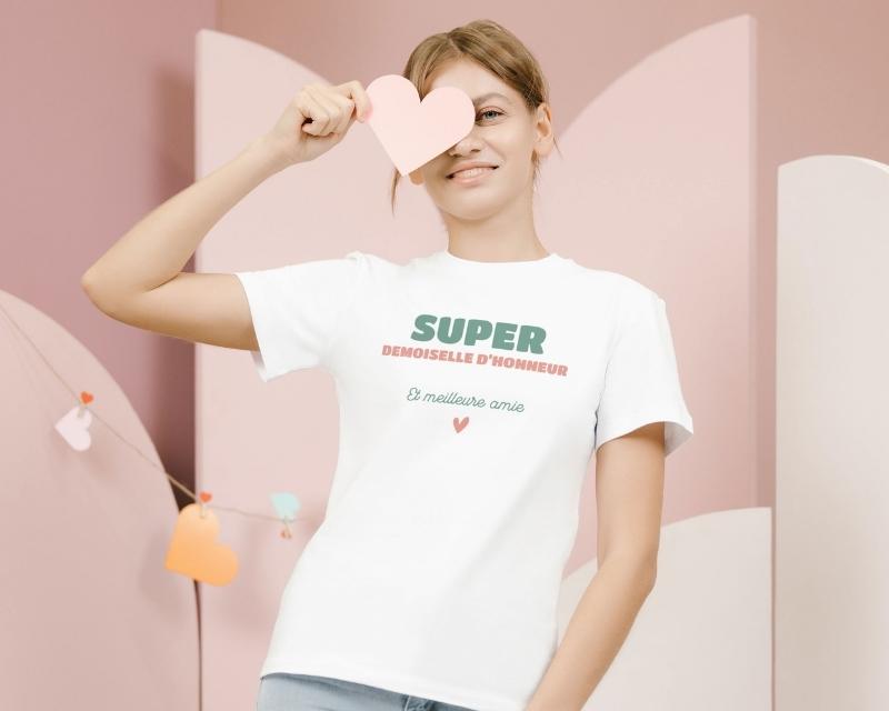 T-shirt femme personnalisé - Super Demoiselle d'honneur
