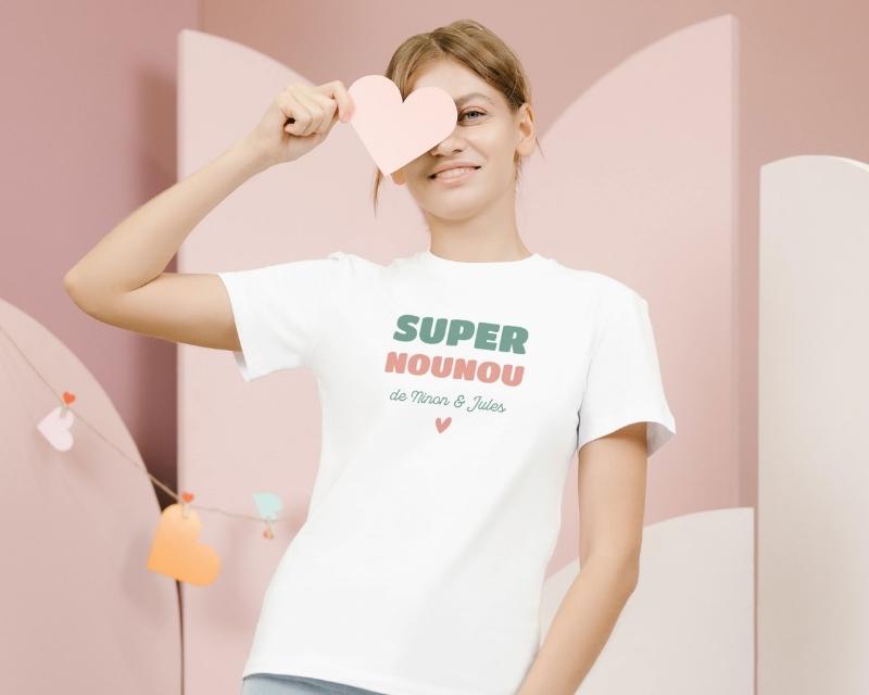T-shirt femme personnalisé - Super Nounou