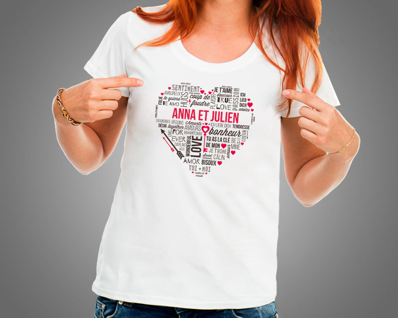 T-shirt mots d'Amour femme