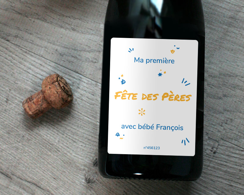 Bouteille de Champagne personnalisable - Première Fête des Pères
