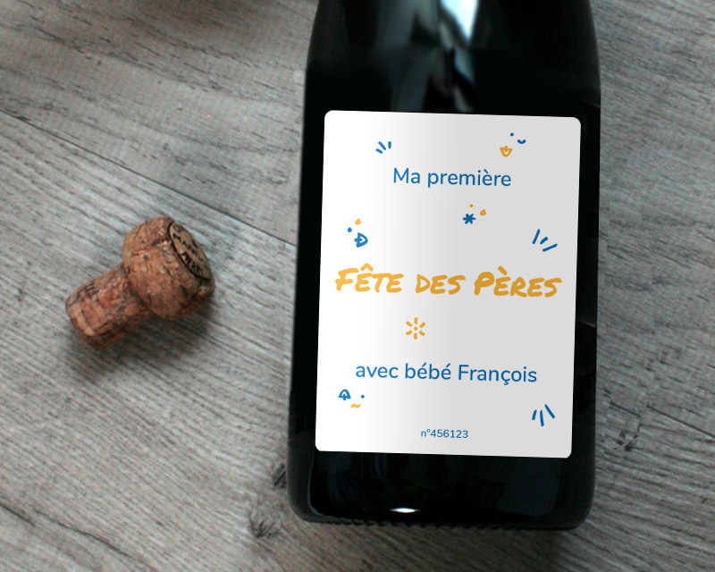 Bouteille de Champagne personnalisable - Ma Première Fête des Pères
