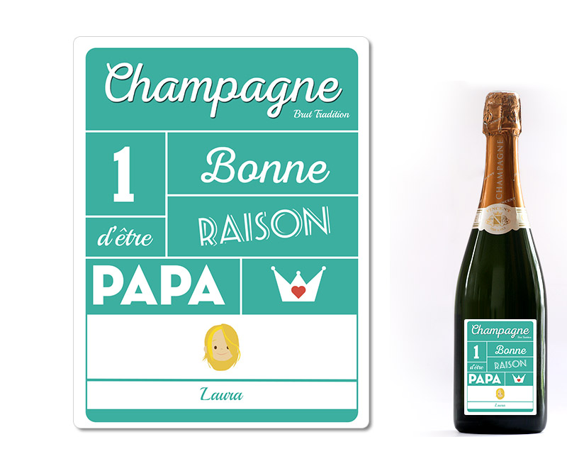 Bouteille de Champagne - Les Bonnes Raisons d'être Papa