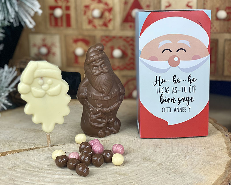 Boite de chocolats personnalisée pour enfants - Père Noël