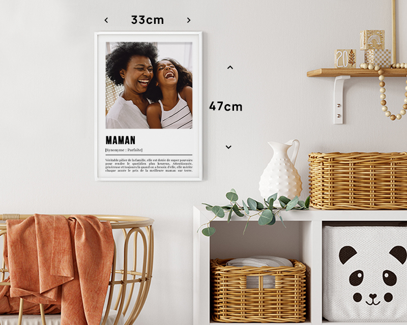 Affiche Définition avec photo - Maman