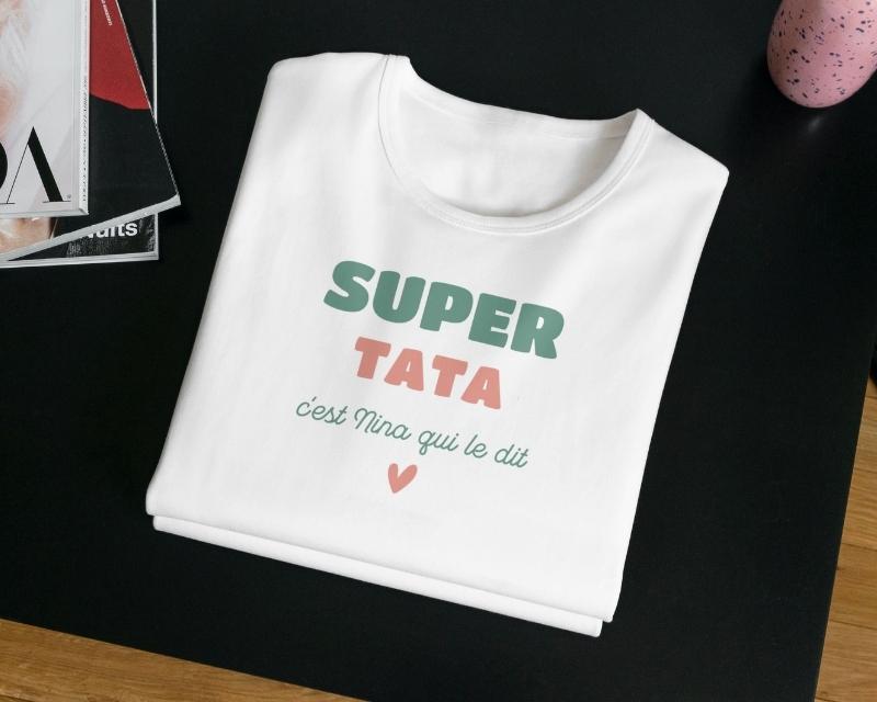 T-shirt femme personnalisé - Super Tata