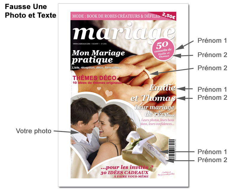 Fausse Une de Magazine - Mariage