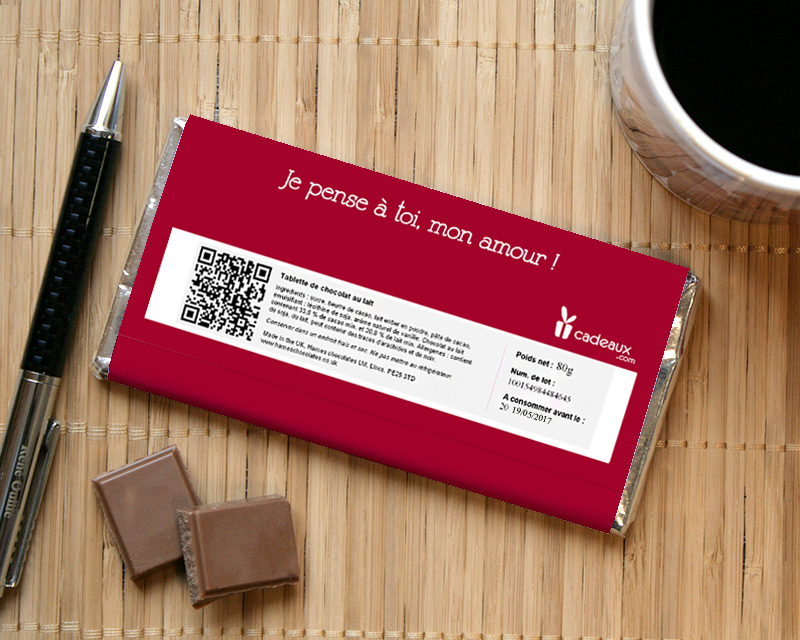 Tablette de chocolat Porte-bonheur