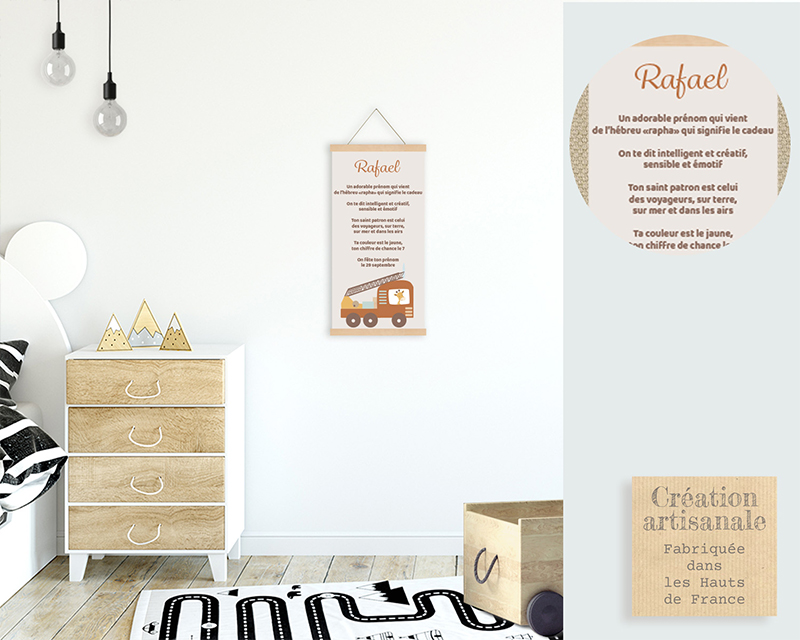 Affiche personnalisée au prénom de l'enfant