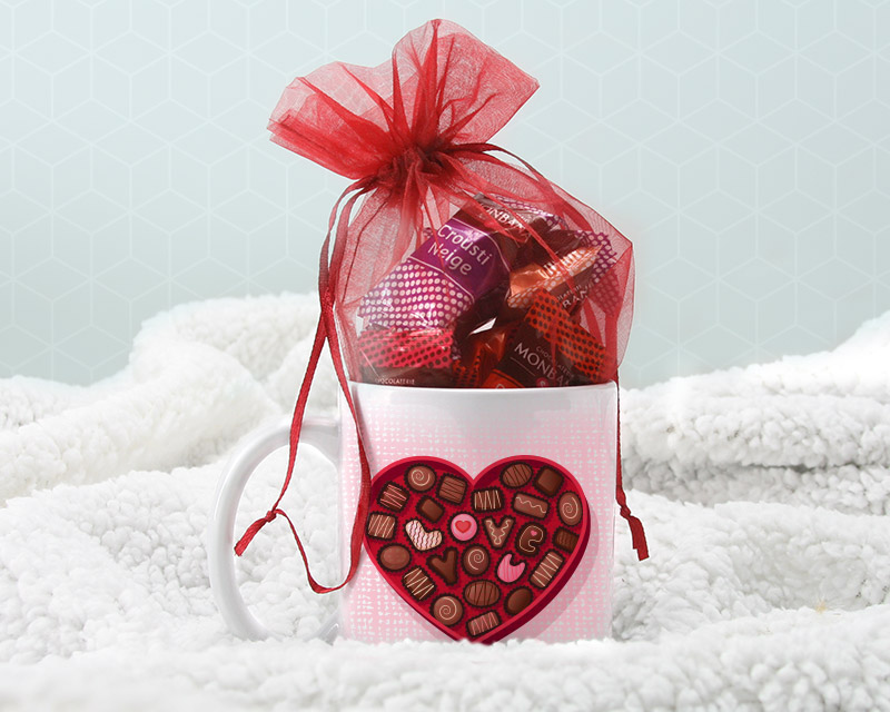 Mug Je t'aime et ses chocolats Monbana