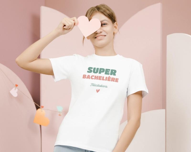 T-shirt femme personnalisé - Super Bachelière