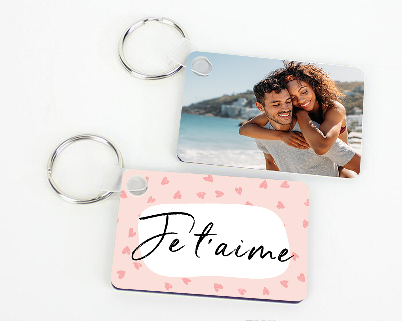 Porte-clés photo - Je t'aime