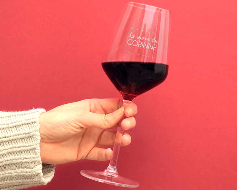 Verre à vin personnalisé - « Le verre de... » Femme