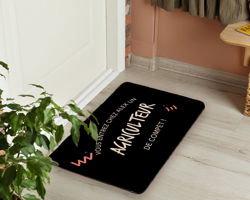 Cadeau Agriculteur personnalisé Paillasson 40 x 60 cm