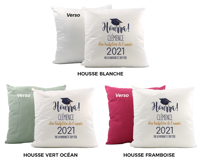 Coussin personnalisé - Collection diplomé(e)