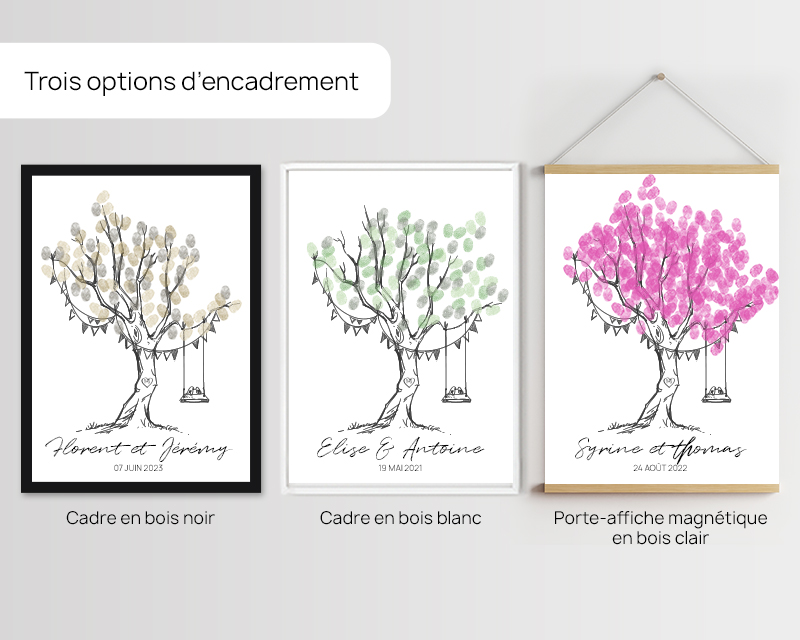 Affiche arbre à empreintes - Mariage