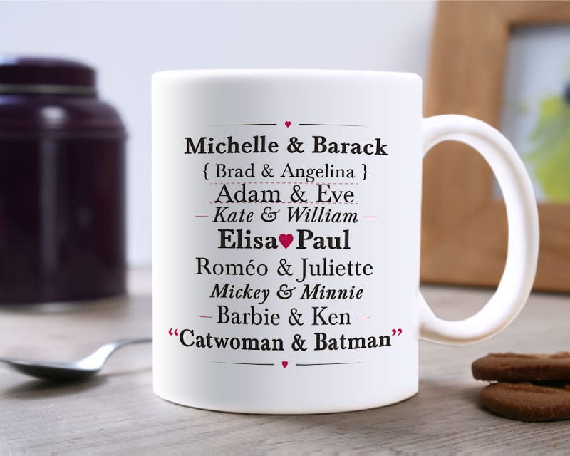 Mug personnalisé - Couples Célèbres