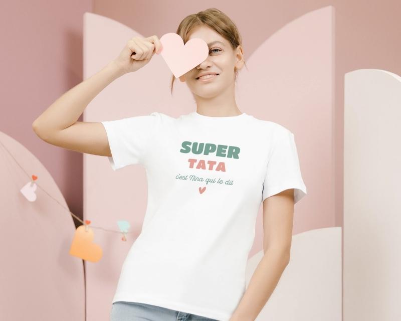 T-shirt femme personnalisé - Super Tata