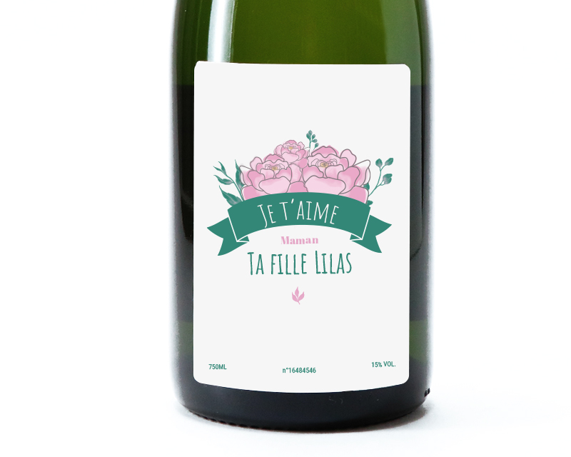 Champagne Personnalisable - Collection Maman Fleurie