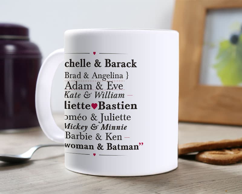 Mug personnalisé - Couples Célèbres