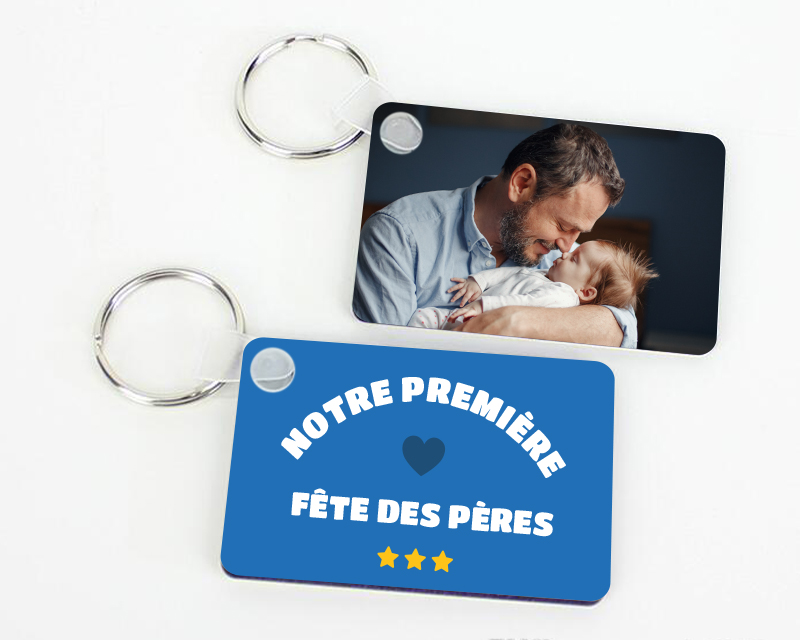 Porte-clés personnalisé photo - Première Fête des Pères