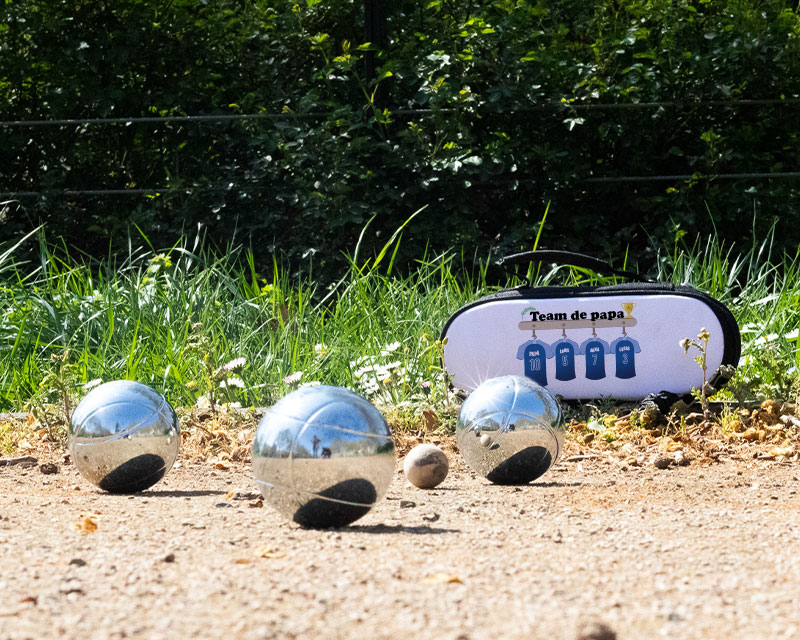 Sacoche de Pétanque personnalisable avec option Triplette de boules de pétanque - Dream Team de Papa