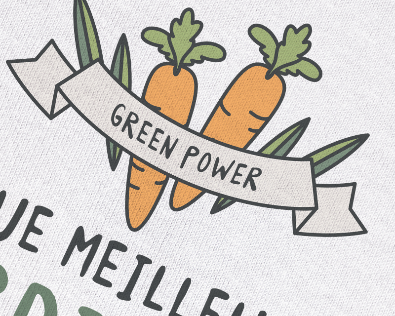 T-shirt blanc femme Personnalisable - Green Power