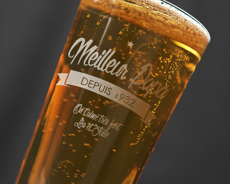 Verre à bière personnalisé Meilleur Papa