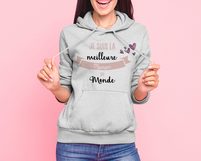 Sweat à capuche Personnalisable - Je suis la meilleure