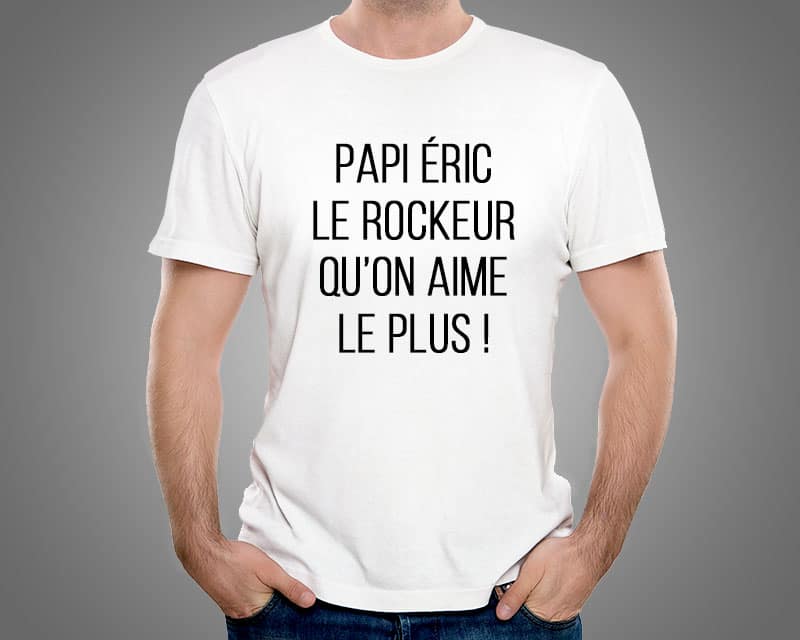 T-shirt blanc Message Homme
