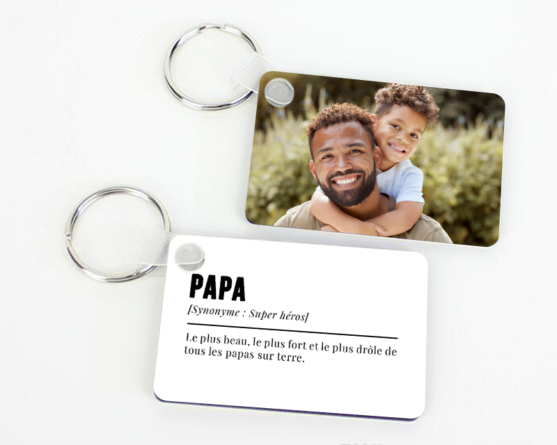 Porte-clés personnalisé photo - Définition Papa