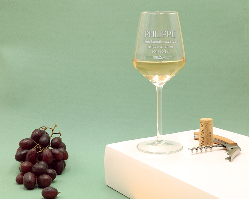 Verre à vin personnalisé - Citation