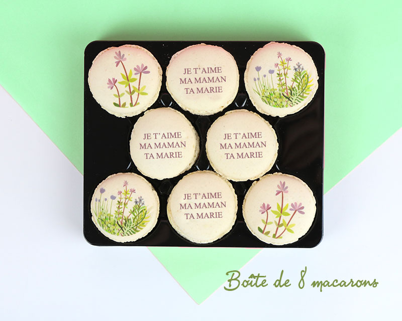 Macarons Personnalisables - Collection Fleurie