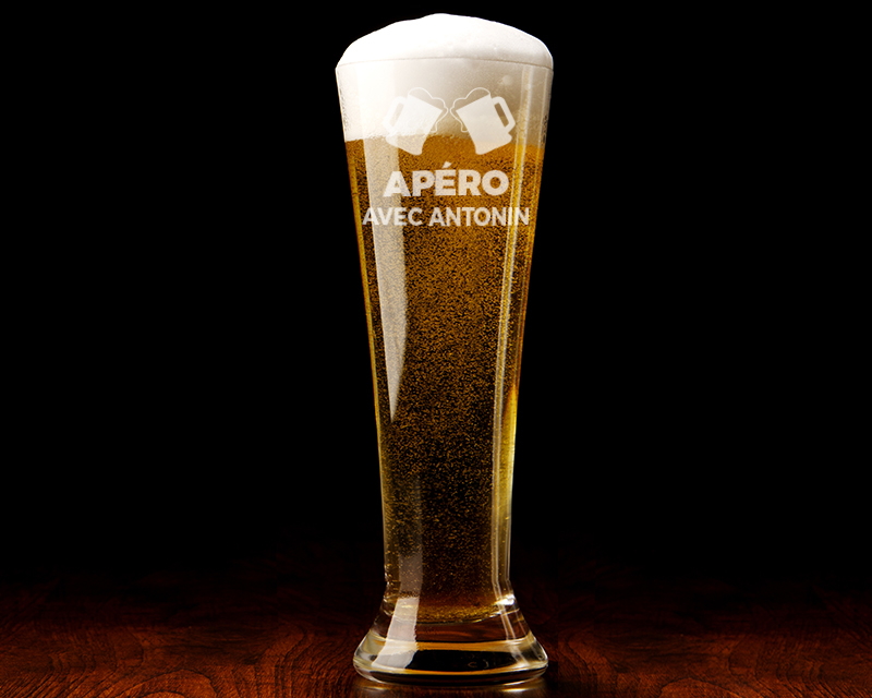 Verre à bière flûte personnalisé - Apéro