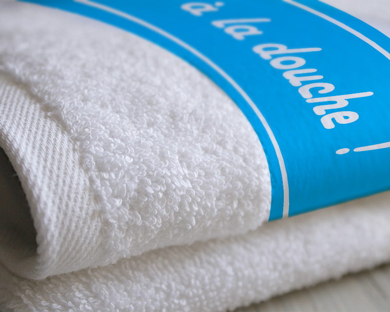 Serviette A la douche Bleue