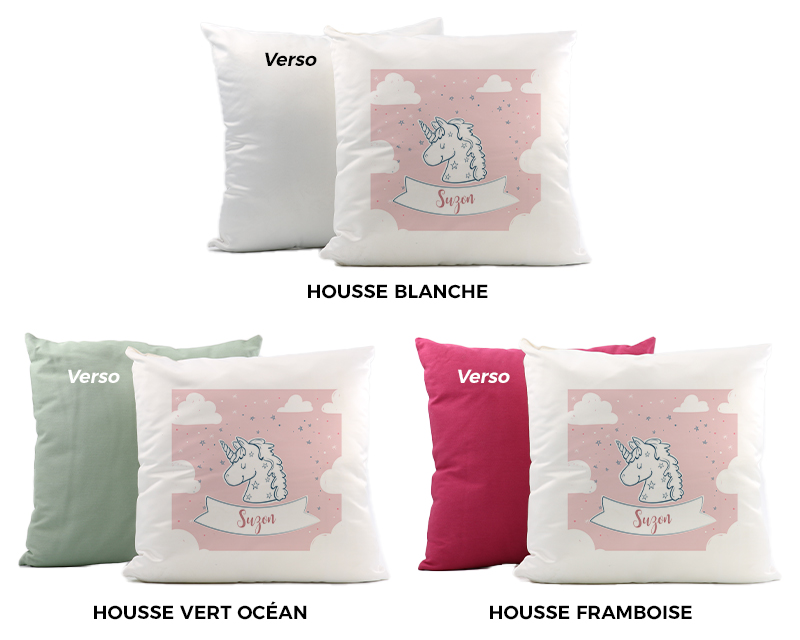 Coussin personnalisé - Ma petite licorne