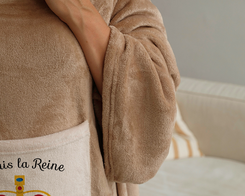 Couverture à Manches Personnalisable - Reine et Roi