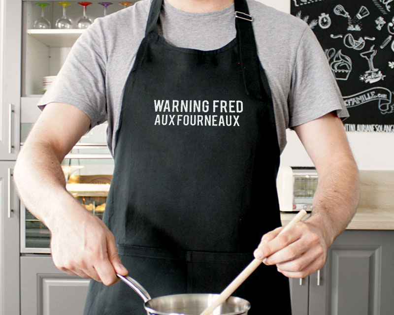 Tablier Brodé Warning
