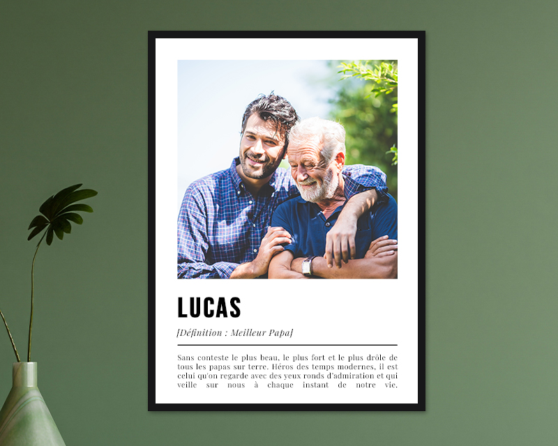 Affiche personnalisée Définition avec photo - Papa