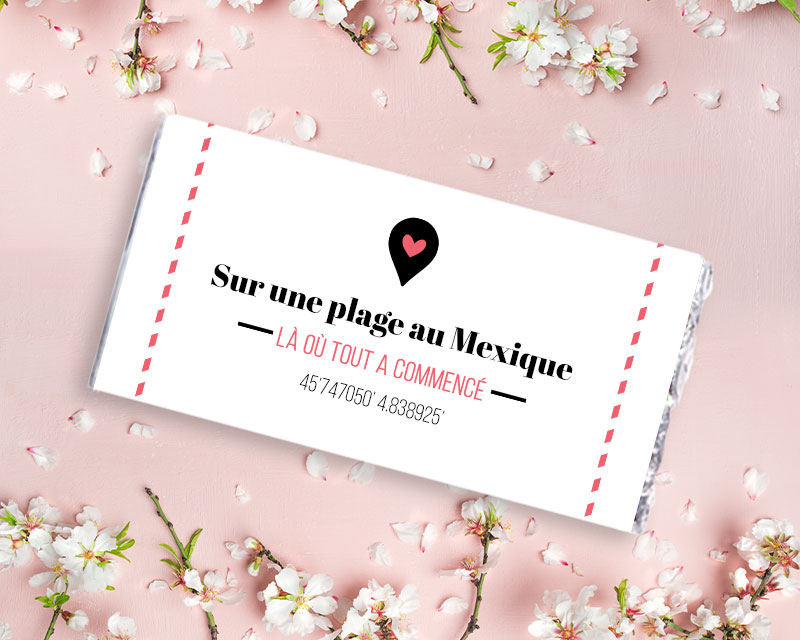 Tablette de chocolat personnalisable - Là où tout a commencé