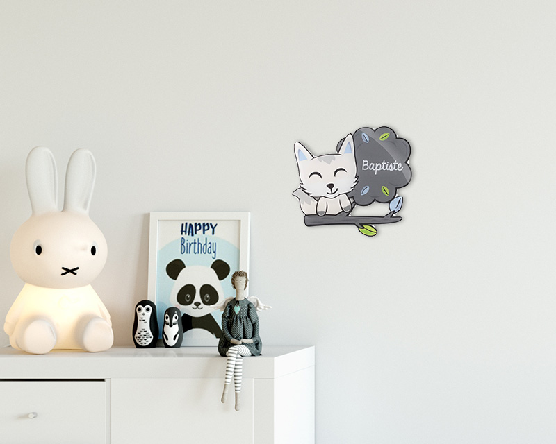 Plaque décorative Personnalisable - Renard