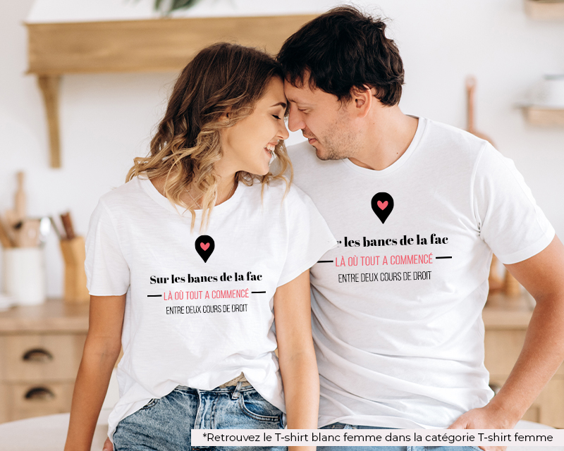 T-shirt personnalisé - Blanc Homme - Là où tout a commencé